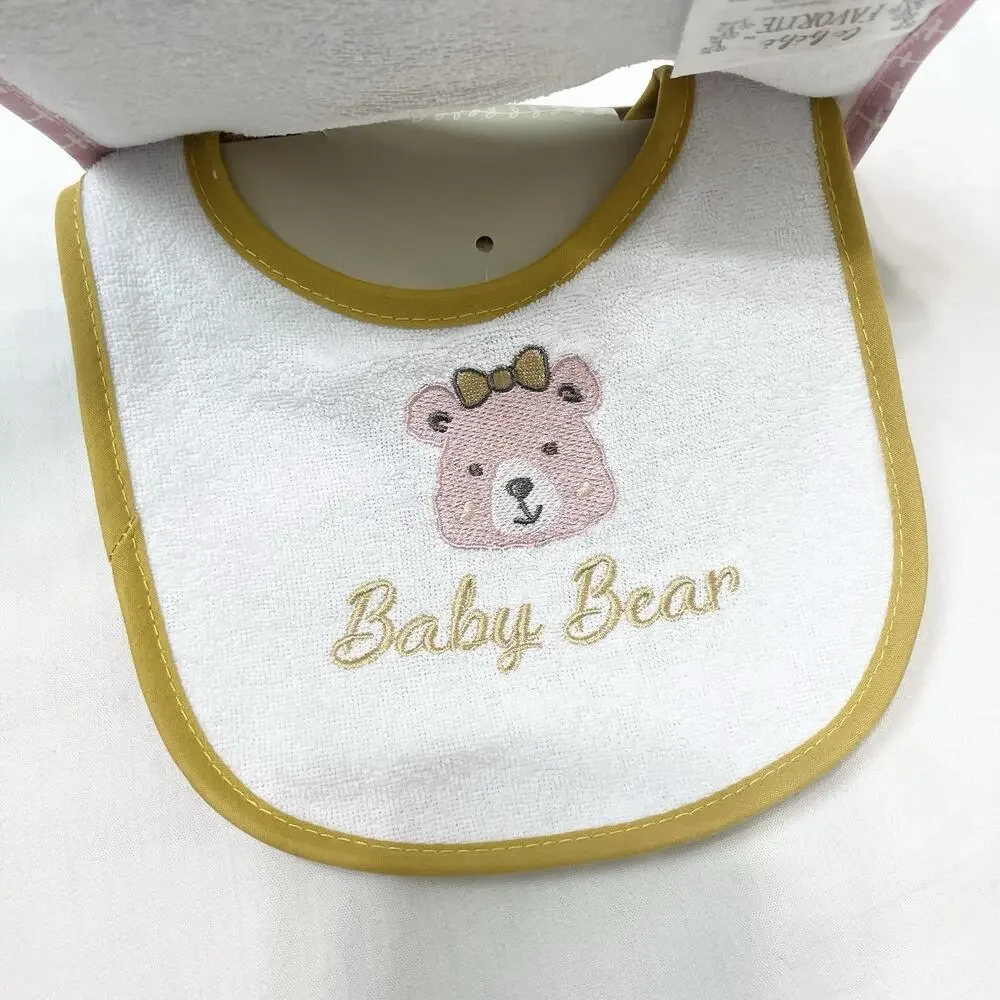 Petite L'Amour‎ Baby Girls' 4-Pack Baby Bibs One Size Pink Cute Sassy Star Bear